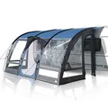 your GEAR Wohnwagenvorzelt Verona 390 Caravan Zelt Teilvorzelt UV 50+ Schutz wasserdicht 5000mm Reisevorzelt Blau Grau