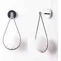 Designer-Wandleuchte „Gota“ mit Opalglaskugel und silberner Metall-Deckenleuchte E27