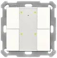 MDT RF-TA55A4.01 KNX RF+ Funk Taster Plus 4-fach mit Aktor, Status und Orientierungs LED, reinweiß glänzend