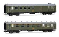 Electrotren HE4037 RENFE, 2-teiliger Triebzug mit 5000 Wagen, Gepäckabfertigung BBD4 + AAR-Bar, alte Faltenbälge, olivgrüne Lackierung, Epoche IV
