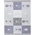 Kracht Küchen Textilien Schäfchen Halbleinen Küchentuch Jacquard 50x70 cm blau 3er Pack - blau