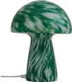 Lindby Tischleuchte Hubi, grün, Glas, Ø 22 cm, Pilzform