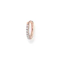 THOMAS SABO Einzel Creole "Weisse Steine" Silber rosé-vergoldet CR658-416-14