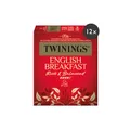 Twinings ENGLISH BREAKFAST Schwarzer Tee im Teebeutel - kräftiger Schwarztee aus hochwertigen Teeblättern, gepflückt in Sri Lankas & Indiens besten Teegärten, 12er Pack (je 10 Beutel)