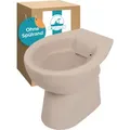 Calmwaters Stand Wc Spülrandlos In Beige-bahamabeige, Tiefspüler Mit Abgang Waagerecht, Hygienische Toilette Ohne Spülrand, Bodenstehendes Wc Aus Sanitärkeramik In Beige, 39 Cm Höhe, 07ab6143