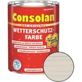 Consolan Wetterschutz-Farbe Kieselweiss 2,5 L Holzfarbe Deckfarbe