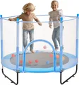 VEVOR Kindertrampolin Outdoor-Trampolin mini Freizeittrampolin 1545 mm für Kleinkinder Geburtstagsgeschenk Weihnachtsspielzeug für Kinder ab 3 Jahren Blau