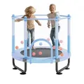 VEVOR Kindertrampolin Outdoor-Trampolin mini Freizeittrampolin 1545 mm für Kleinkinder mit Sicherheitsnetz & Basketballkorb, Geburtstagsgeschenk
