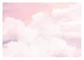WallArena - Vlies Fototapete Kinderzimmer 368x254 cm Mädchen Himmel mit Wolken Rosa Decke Pastell - Fototapeten Tapeten für Kinder Kindertapete - Vliestapete Wandtapete Tapete 3D Effekt