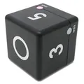 TFA Dostmann Digitaler Cube Timer, Zeitwürfel, Zeitmanagement, 6 x 6 x 6 cm, schwarz, 38.2040.01, L 60 x B 60 x H 60 mm