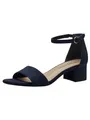 Tamaris Damen Sandalette mit Blockabsatz, blau, 36 EU