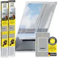 EASYmaxx Insect Protect Teleskop-Insektenschutzgitter für Dachfenster - 2er-Set - Weiß