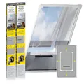 EASYmaxx Insect Protect Teleskop Fliegengitter Fenster mit Rahmen und integriertem Netz | Dachfenster Insektenschutz | Ohne Schneiden | Ohne Bohren | 63 x 93 cm bis 100 x 160 cm [2 Stück]