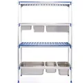 Aluminium-Küchenregal für GN1/1-Behälter, Breite 112cm