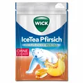 (22,92€/1kg) Wick IceTea Pfirsich ohne Zucker, Halsbonbon, 72g Beutel