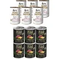 BRIT MONO PROTEIN RABBIT 6x400g + Wild Farm Monoprotein Wildschwein 6x400g hypoallergenes Hundefutter