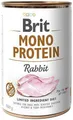 8595602555376 BRIT Mono Protein Rabbit - Nassfutter für Hunde - 400g Brit