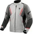Revit Undulate H2O wasserdichte Motorrad Textiljacke, hellgrau/dunkelgrau, 2XL