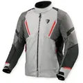 Revit Motorradjacke Undulate H2O wasserdichte Motorrad Textiljacke herausnehmbares Innenfutter,wasserdicht grau XXL