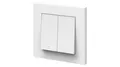 OSRAM SMART+ Smart Home WLAN-Funk-Wandtaster, 2-fach, batteriebetrieben, Weiß
