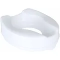 Homecraft Savanah Raised Toilet Seat 4" without Lid, Elongated & Elevated Lock Seat Support for Elderly, Handicapped and Disabled Users, White Colour