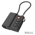 Fixed Smart Location Vorhängeschloss, schwarz (iOS) (FIXTAG-LC-BK)