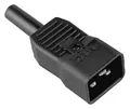 Bachmann 915.175 Kaltgeräte-Steckverbinder Stecker Gesamtpolzahl: 2 16A Schwarz 1St.