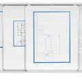 Schiebetafel mit Whiteboard BxHxT 1200x1500mm weiß incl. Rollen