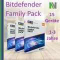 Bitdefender Family Pack 2025 15 PC Geräte 1 2 3 Jahre