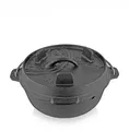Petromax Feuertopf Dutch Oven Gusseisen Deckel Schmortopf BBQ ohne Füße Camping