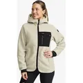 Sherpa Hoodie Damen Beige Khaki, Größe:3XL - Damen > Oberteile > Fleece & Midlayers - Beige
