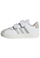 adidas Unisex Baby VL Court Shoes, FTWR White/Linen Green met./Sandy pink met., 23 EU