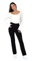 ESRA Stretch Damen Jeans Hose High Waist Jeans Damen Straight Leg Hose bis Übergröße G300