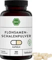 bioKontor – Bio Flohsamenschalen Kapseln 180 Stück – Flohsamen Kapseln vegan – 700 mg indische Flohsamenschalen pro Kapsel – Psyllium Husk Kapseln – Nahrungsergänzung