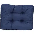 TexDeko Garden halbes Palettenkissen 60x80x18cm gesteppt wasserabweisend UV-beständig, Dunkelblau - Dunkelblau