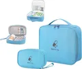 2er Set Medikamententasche Wasserdicht Reiseapotheke Erste Hilfe Blau