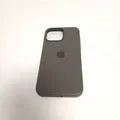 Apple iPhone Silikonhülle Handyhüllen iPhone 15 Pro Max Magnethalter Grau Lehmhü