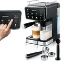 BERDSEN Siebträgermaschine Kaffeemaschine 20 Bar Siebträger Cappuccinomaschine BD-773 schwarze 20-Bar-Milchaufschäumer-Kaffeemaschine - Schwarz