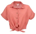 Guru-Shop Longbluse Leichte Baumwoll Bluse, Sommerbluse zum Binden.. alternative Bekleidung
