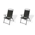 2 x Hochlehner Klappstuhl Gartenstuhl Stuhl Stühle Gartenmöbel schwarz 2er Set