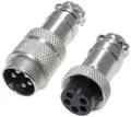 Pollin 453563 Rundsteckverbinder Stecker, Buchse Gesamtpolzahl: 5 1 Set