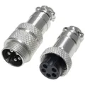 Pollin 453563 Rundsteckverbinder Stecker, Buchse Gesamtpolzahl: 5   1 Set