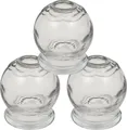 6 SET Schröpfglas Extra Groß, ø 6 cm Höhe 7,5 cm Schröpfen aus Glas (Feuerschröpfen) Vakuum Massage / Glass Cupping Dia 6 cm