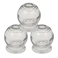 HQ 6 SET Schröpfglas Extra Groß, ø 6 cm Höhe 7,5 cm Schröpfen aus Glas (Feuerschröpfen) Vakuum Massage / Glass Cupping Dia 6 cm / Банки медицинские