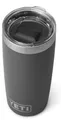 YETI Rambler Thermobecher 10 oz (295 ml) Charcoal – Kaffeebecher To Go, Thermotasse mit abnehmbarem Magslider–Deckel, Isolierbecher aus Edelstahl