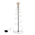Spiral Weihnachtsbaum mit 80 Gold LED - Höhe ca. 60 cm - Batterie betrieben für Innen und Außen