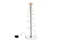 Spetebo LED Dekofigur Spiral Lichterbaum schwarz für Außen 60 cm, für Innen und Außen, LED fest integriert, warm weiß, mit Timer