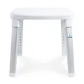 Weinberger Duschhocker höhenverstellbar 42 - 52 cm | Belastbar bis 150 kg | 2,7 kg leichter & rutschfester Duschstuhl für Senioren für mehr Sicherheit im Bad | Badstuhl, Badhocker modern