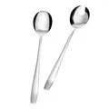 GRÄWE Salatbesteckset, 2-teilig, poliert, spülmaschinengeeignet, aus Edelstahl 18/0 Chromstahl, Servierlöffel im zeitlosen Design, Serie Königstein