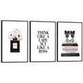Reinders Wandbild Sweet Beauty Lady 3tlg. Holz Schwarz